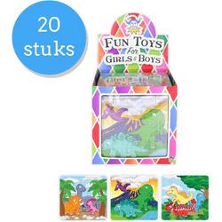Uitdeelcadeau puzzel Dinos - 20 Stuks - Traktatie - Klein speelgoed - GRATIS Verzending